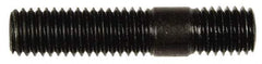 Dorman - M10x1.50 47mm OAL Unequal Double Threaded Stud - Steel, Zinc-Plated Finish, 27mm Long Thread Length, 12mm Short Thread Length, Metric - Exact Tool & Supply