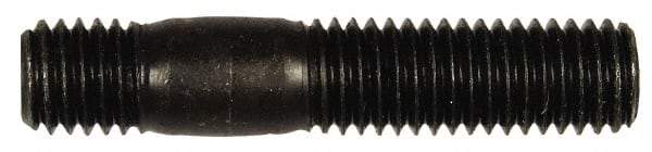 Dorman - M10x1.50 52mm OAL Unequal Double Threaded Stud - Steel, Black Oxide Finish, 27mm Long Thread Length, 12mm Short Thread Length, Metric - Exact Tool & Supply