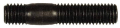 Dorman - M10x1.50 52mm OAL Unequal Double Threaded Stud - Steel, Black Oxide Finish, 27mm Long Thread Length, 12mm Short Thread Length, Metric - Exact Tool & Supply