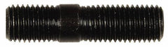Dorman - M10x1.25 41mm OAL Unequal Double Threaded Stud - Steel, Black Oxide Finish, 21mm Long Thread Length, 13mm Short Thread Length, Metric - Exact Tool & Supply