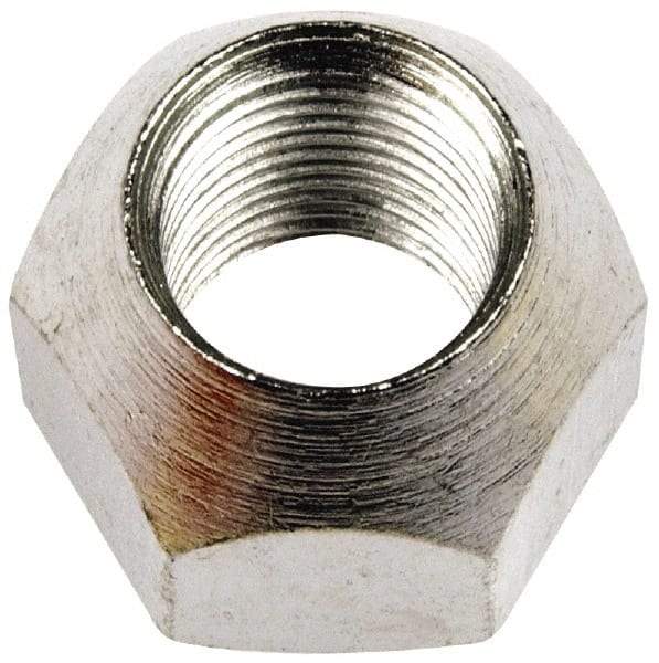 Dorman - 9/16-18 Zinc Finish Open Wheel Nut - 7/8" Hex, 3/4" OAL, 60° Seat Angle - Exact Tool & Supply
