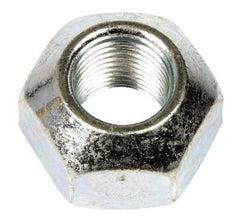Dorman - 9/16-18 Zinc Finish Open Wheel Nut - 1" Hex, 21/32" OAL, 90° Seat Angle - Exact Tool & Supply