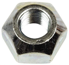 Dorman - 9/16-18 Zinc Finish Open Wheel Nut - 1-1/16" Hex, 21/32" OAL, 90° Seat Angle - Exact Tool & Supply
