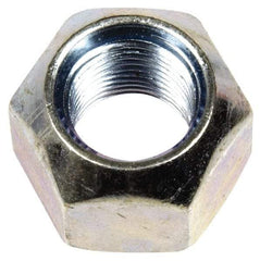 Dorman - 1/2-20 Zinc Finish Open Wheel Nut - 13/16" Hex, 5/8" OAL, 90° Seat Angle - Exact Tool & Supply