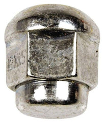 Dorman - M12-1.5 Chrome Finish Capped Wheel Nut - 19mm Hex, 24.5mm OAL, 60° Seat Angle - Exact Tool & Supply