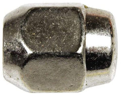 Dorman - M12-1.5 Chrome Finish Capped Wheel Nut - 21mm Hex, 27mm OAL, 60° Seat Angle - Exact Tool & Supply