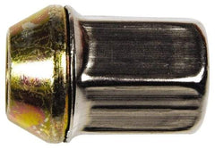 Dorman - M12-1.5 Stainless Finish Capped Wheel Nut - 19mm Hex, 32mm OAL, 60° Seat Angle - Exact Tool & Supply