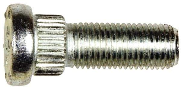 Dorman - 7/16-20 Serrated Bolt Wheel Stud - 0.575" Knurl, 1-3/8" OAL, 5/16" Shoulder Length - Exact Tool & Supply