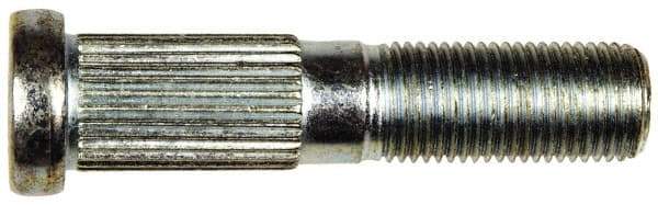 Dorman - 1/2-20 Serrated Bolt Wheel Stud - 0.56" Knurl, 2-3/8" OAL, 15/16" Shoulder Length - Exact Tool & Supply