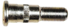 Dorman - 1/2-20 Serrated Bolt Wheel Stud - 5/8" Knurl, 1-5/16" OAL, 1" Shoulder Length - Exact Tool & Supply