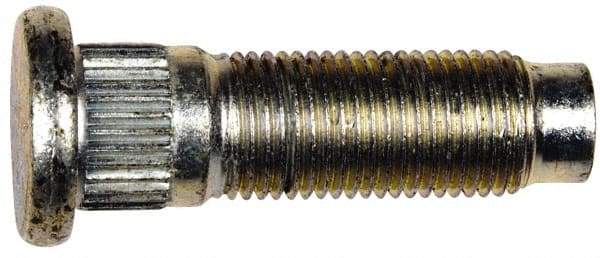 Dorman - 1/2-20 Serrated Bolt Wheel Stud - 0.545" Knurl, 1-3/4" OAL, 7/16" Shoulder Length - Exact Tool & Supply