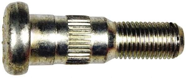 Dorman - 7/16-20 Serrated Bolt Wheel Stud - 0.565" Knurl, 1-3/4" OAL, 7/8" Shoulder Length - Exact Tool & Supply