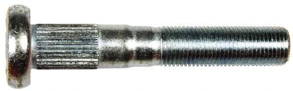 Dorman - 9/16-18 Serrated Bolt Wheel Stud - 0.621" Knurl, 3-17/32" OAL, 1-5/16" Shoulder Length - Exact Tool & Supply