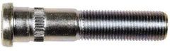 Dorman - 9/16-18 Serrated Bolt Wheel Stud - 0.63" Knurl, 2-25/32" OAL, 1-1/8" Shoulder Length - Exact Tool & Supply