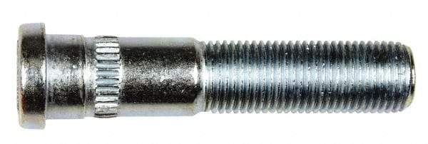Dorman - 9/16-18L Serrated Bolt Wheel Stud - 0.63" Knurl, 2-25/32" OAL, 1-1/8" Shoulder Length - Exact Tool & Supply
