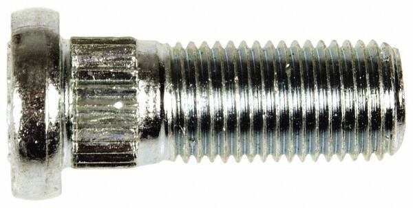 Dorman - M12-1.25 Serrated Bolt Wheel Stud - 13mm Knurl, 32mm OAL, 10mm Shoulder Length - Exact Tool & Supply