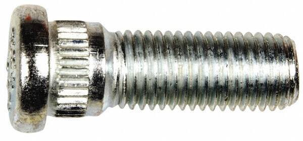 Dorman - M12-1.5 Serrated Bolt Wheel Stud - 14.22mm Knurl, 37mm OAL, 8mm Shoulder Length - Exact Tool & Supply