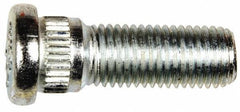 Dorman - M12-1.5 Serrated Bolt Wheel Stud - 14.22mm Knurl, 37mm OAL, 8mm Shoulder Length - Exact Tool & Supply