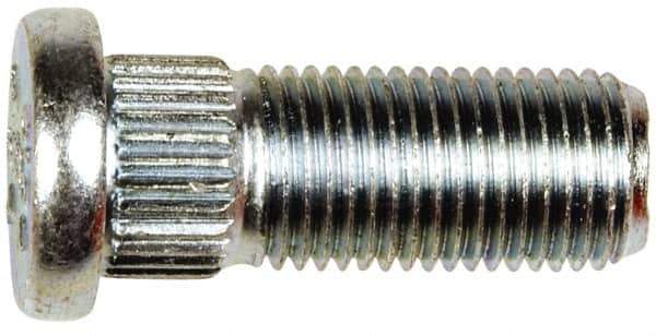 Dorman - M12-1.25 Serrated Bolt Wheel Stud - 12.83mm Knurl, 32.5mm OAL, 7mm Shoulder Length - Exact Tool & Supply