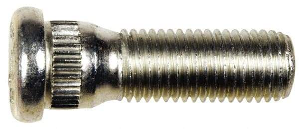Dorman - M12-1.5 Serrated Bolt Wheel Stud - 14.2mm Knurl, 40mm OAL, 8mm Shoulder Length - Exact Tool & Supply