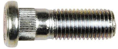 Dorman - M12-1.5 Serrated Bolt Wheel Stud - 12.22mm Knurl, 36mm OAL, 9mm Shoulder Length - Exact Tool & Supply