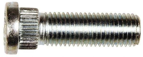 Dorman - M12-1.5 Serrated Bolt Wheel Stud - 14.3mm Knurl, 41.5mm OAL, 6.5mm Shoulder Length - Exact Tool & Supply