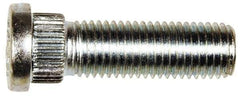 Dorman - M12-1.5 Serrated Bolt Wheel Stud - 14.3mm Knurl, 41.5mm OAL, 6.5mm Shoulder Length - Exact Tool & Supply