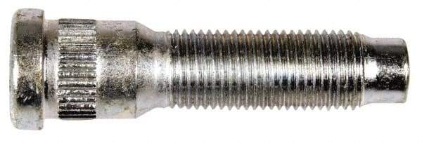 Dorman - 1/2-20 Serrated Bolt Wheel Stud - 0.619" Knurl, 2-3/16" OAL, 19/32" Shoulder Length - Exact Tool & Supply