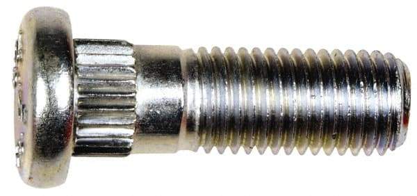 Dorman - M12-1.5 Serrated Bolt Wheel Stud - 12.9mm Knurl, 37.5mm OAL, 13mm Shoulder Length - Exact Tool & Supply