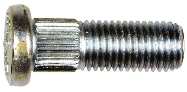 Dorman - M10-1.25 Serrated Bolt Wheel Stud - 10.24mm Knurl, 29mm OAL, 9mm Shoulder Length - Exact Tool & Supply
