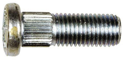 Dorman - M10-1.25 Serrated Bolt Wheel Stud - 10.24mm Knurl, 29mm OAL, 9mm Shoulder Length - Exact Tool & Supply