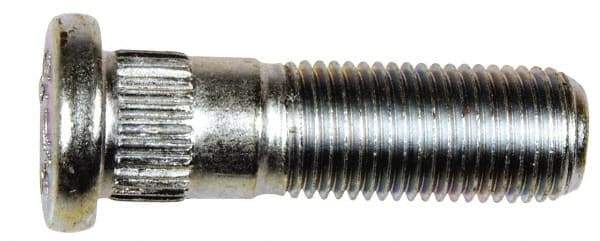 Dorman - M12-1.25 Serrated Bolt Wheel Stud - 12.83mm Knurl, 41.5mm OAL, 14mm Shoulder Length - Exact Tool & Supply