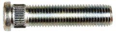 Dorman - M12-1.5 Serrated Bolt Wheel Stud - 12.8mm Knurl, 54mm OAL, 8mm Shoulder Length - Exact Tool & Supply