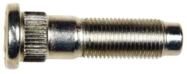 Dorman - 1/2-20 Serrated Bolt Wheel Stud - 0.612" Knurl, 2" OAL, 21/32" Shoulder Length - Exact Tool & Supply