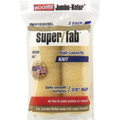 Wooster Brush - 3/8" Nap, 4-1/2" Wide Paint General Purpose Roller Cover - Smooth Texture, Fabric - Exact Tool & Supply