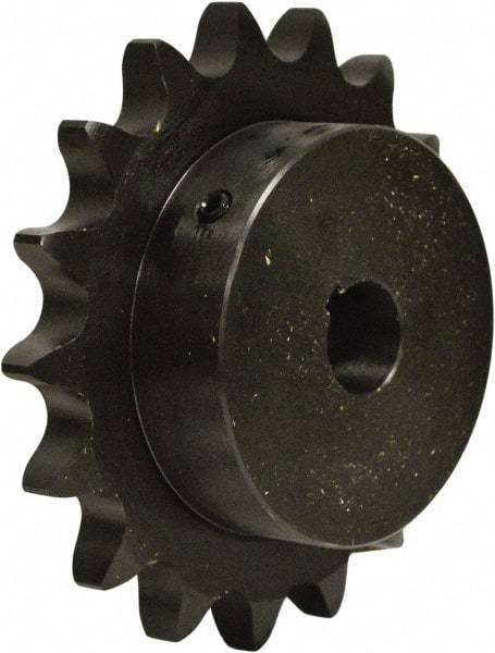 U.S. Tsubaki - 16 Teeth, 1" Chain Pitch, Chain Size 80, Finished Bore Sprocket - 2" Bore Diam, 5-1/8" Pitch Diam, 5.63" Outside Diam - Exact Tool & Supply