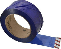 3M - 2" x 110 Yd Blue Rubber Adhesive Sealing Tape - Polypropylene Film Backing, 1.9 mil Thick, 44 Lb Tensile Strength, Series 371 - Exact Tool & Supply
