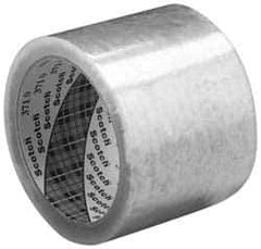 3M - 2" x 55 Yd Clear Rubber Adhesive Sealing Tape - Polypropylene Film Backing, 1.9 mil Thick - Exact Tool & Supply