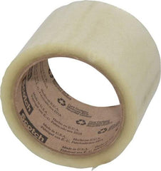 3M - 3" x 55 Yd Clear Rubber Adhesive Sealing Tape - Polypropylene Film Backing, 1.9 mil Thick, 44 Lb Tensile Strength, Series 371 - Exact Tool & Supply