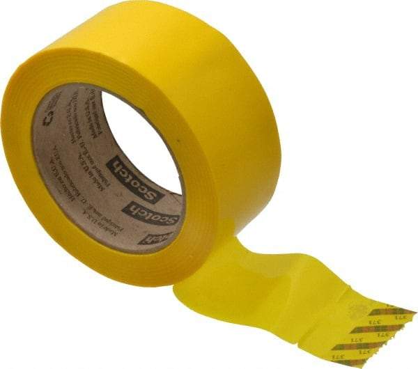 3M - 2" x 110 Yd Yellow Rubber Adhesive Sealing Tape - Polypropylene Film Backing, 1.9 mil Thick, 44 Lb Tensile Strength, Series 371 - Exact Tool & Supply