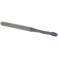 OSG - M3x0.50 Metric Coarse 3 Flute 6H Modified Bottoming Spiral Flute Tap - Powdered Metal, Oxide Finish, 1-15/16" OAL, Right Hand Flute, Right Hand Thread, D3, Series EXOTAP - Exact Tool & Supply