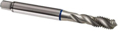 Guhring - M5x0.80 Metric 3 Flute 6H Modified Bottoming Spiral Flute Tap - Powdered Metal, Bright Finish, 70mm OAL, Right Hand Flute, Right Hand Thread, D3/D4, Series 909 - Exact Tool & Supply