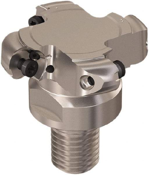 Seco - Modular Connection Connection, 0.236" Cutting Width, 19/64" Depth of Cut, 1-1/2" Cutter Diam, 6 Tooth Indexable Slotting Cutter - R335.29 Toolholder, RD.. 06.. Insert, Right Hand Cutting Direction - Exact Tool & Supply