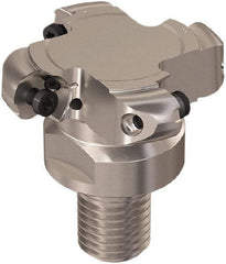 Seco - Modular Connection Connection, 0.236" Cutting Width, 19/64" Depth of Cut, 1-1/2" Cutter Diam, 6 Tooth Indexable Slotting Cutter - R335.29 Toolholder, RD.. 06.. Insert, Right Hand Cutting Direction - Exact Tool & Supply