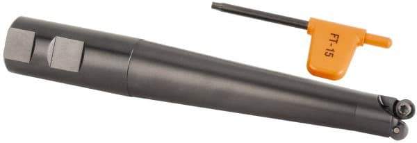 Kennametal - 3/4" Cutting Diam, 1" Shank Diam, 3/4" Max Depth of Cut, Straight Shank Indexable Copy End Mill - 2 Inserts, RD.X 10.. Insert, KDM Toolholder, Through Coolant - Exact Tool & Supply