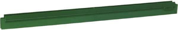 Vikan - 24" Rubber Blade Squeegee Refill - Double Edge, Green, Plastic Holder - Exact Tool & Supply