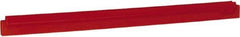 Vikan - 24" Rubber Blade Squeegee Refill - Double Edge, Red, Plastic Holder - Exact Tool & Supply