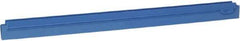 Vikan - 24" Rubber Blade Squeegee Refill - Double Edge, Blue, Plastic Holder - Exact Tool & Supply