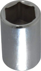 Proto - 1/2" Drive, Standard Hand Socket - 6 Points, 1-1/2" OAL, Chrome Finish - Exact Tool & Supply