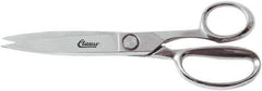 Clauss - 7" LOC, 10" OAL Chrome Plated Trimmers - Steel Straight Handle, For Paper, Fabric - Exact Tool & Supply